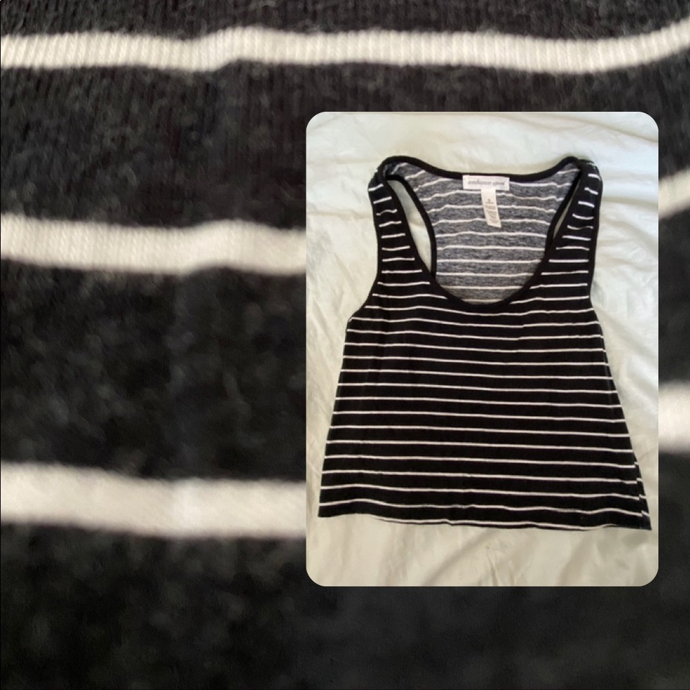 Small Striped Cotton Crop Tank
